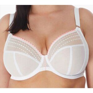 Elomi Matilda EL8900 42I White Full Figure Underwire Plunge Bra